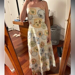 Abercrombie & Fitch White Floral Maxi Dress